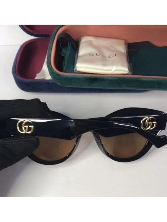 New Original Gucci Brown Cat Eye Ladies Sunglasses GG0957S 003 51 main image 6